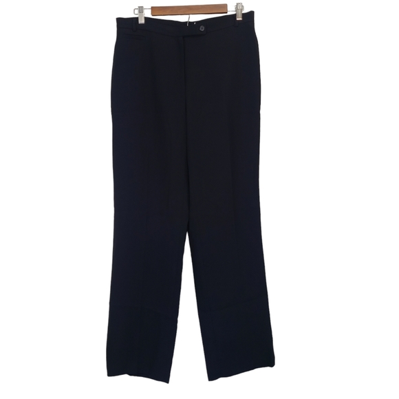 Nygard Collection Pants - Nygard Connection Women Black Straight Leg Dress Pants Size 12 Triacetate